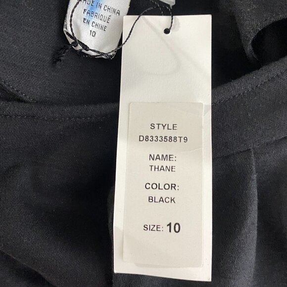 Diane Von Furstenberg Thane Dress Wool Blend Black NWT‎ Women's Size 10 - Picture 6 of 11
